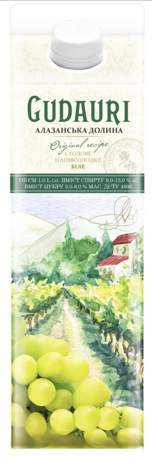 Вино ор н/сол біле АлазанДолина Авторське 13% 1л
